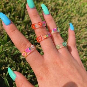 Handmade Resin Fruit Rings